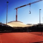 VeriCon - golvend betonnen schaaldak tennisclub IJburg