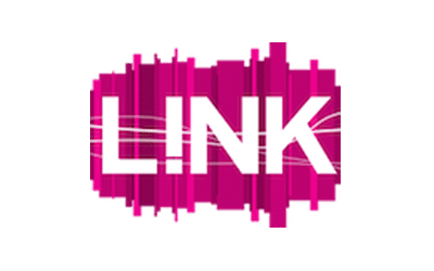 Logo met het woord LINK in paars